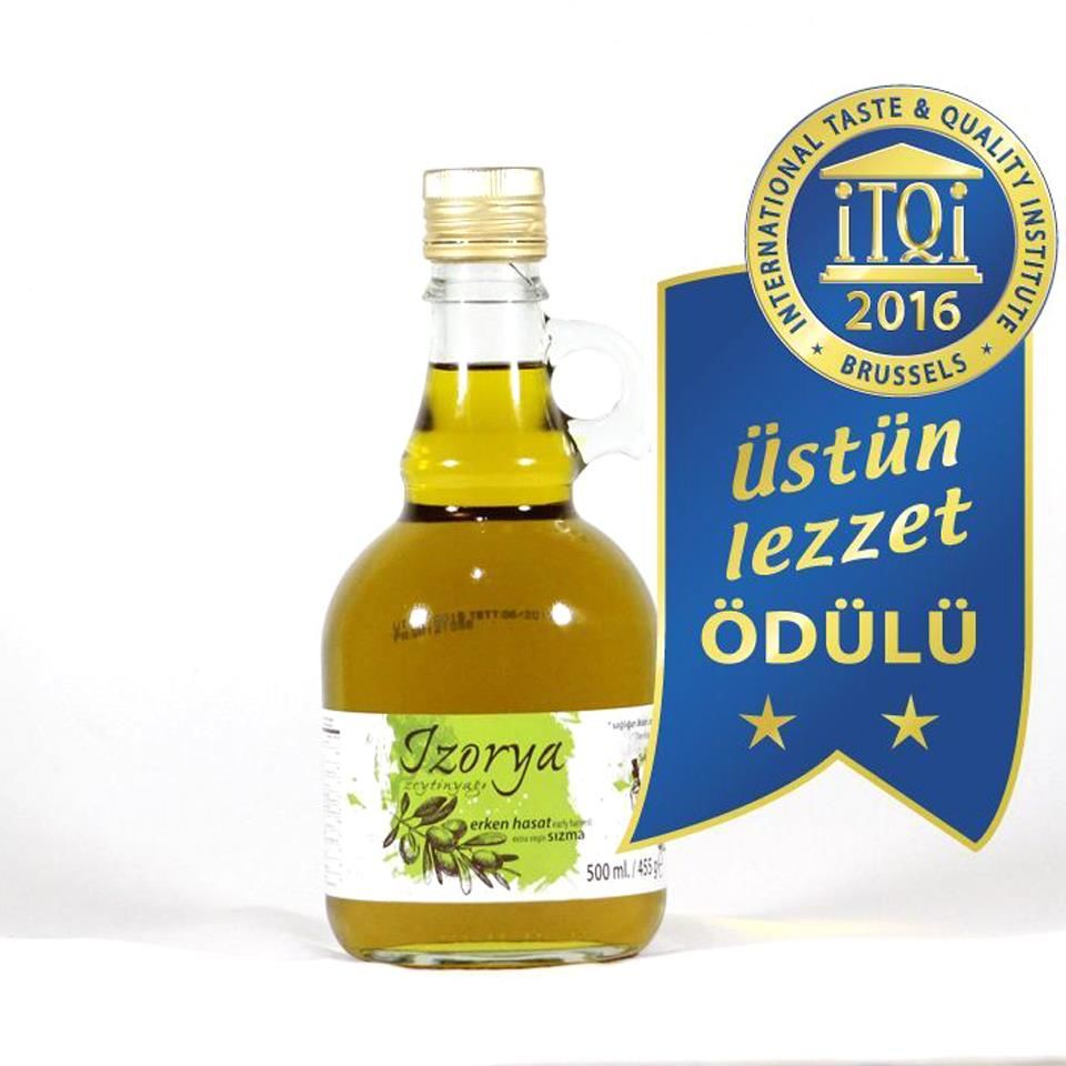 izorya Soğuk Sıkım Erken Hasat Mut Zeytinyağı 500 ml Galon Cam